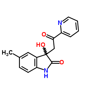 3-Hydroxy-5-methyl-3-(2-oxo-2-pyridin-2-yl-ethyl)-1h-indol-2-one Structure,83393-52-6Structure