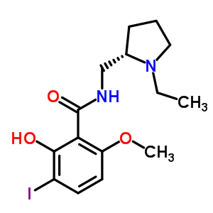 N-[(1-乙基-2-吡咯烷基)甲基]-2-羟基-3-碘-6-甲氧基-苯甲酰胺结构式_84226-06-2结构式