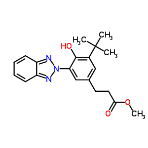 Benzenepropanoic acid, 3-(2h-benzotriazol-2-yl)-5-(1,1-dimethylethyl)-4-hydroxy-, methyl ester Structure,84268-33-7Structure