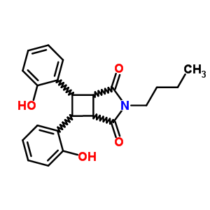 3-Butyl-6,7-bis(2-hydroxyphenyl)-3-azabicyclo[3.2.0]heptane-2,4-dione Structure,84319-81-3Structure