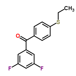 3,5-Difluoro-4-(ethylthio)benzophenone Structure,844885-23-0Structure