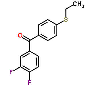 3,4-Difluoro-4-(ethylthio)benzophenone Structure,845781-10-4Structure