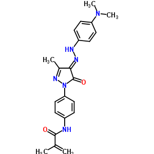 N-[4-[(4Z)-4-[(4-二甲基氨基苯基)肼基]-3-甲基-5-氧代-吡唑-1-基]苯基]-2-甲基-2-丙烯酰胺结构式_84618-98-4结构式