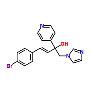 (3E)-4-(4-bromophenyl)-1-(1h-imidazol-1-yl)-2-pyridin-4-ylbut-3-en-2-ol Structure,847670-81-9Structure