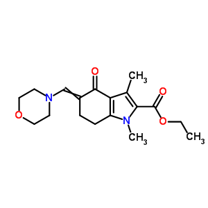 Ethyl 1,3-dimethyl-5-(morpholin-4-ylmethylidene)-4-oxo-6,7-dihydroindole-2-carboxylate Structure,84990-07-8Structure