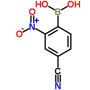 (4-Cyano-2-nitrophenyl)boronic acid Structure,850568-46-6Structure