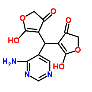 4-[(4-Aminopyrimidin-5-yl)-(2-hydroxy-4-oxo-3-furyl)methyl]-5-hydroxy-furan-3-one Structure,85422-48-6Structure