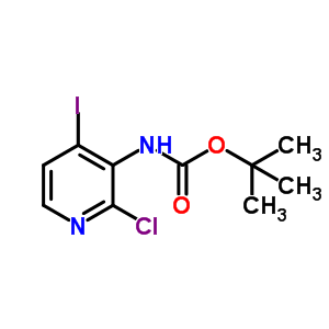 (2-Chloro-4-iodo-pyridin-3-yl)-carbamic acid tert-butyl ester Structure,855784-39-3Structure