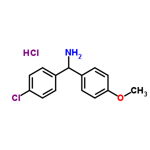 1-(4-氯苯基)-1-(4-甲氧基苯基)甲胺盐酸盐结构式_856355-54-9结构式