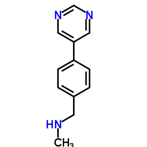 N-methyl-n-(4-pyrimidin-5-ylbenzyl)amine Structure,859850-85-4Structure