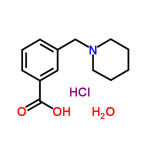 3-(哌啶-1-甲基)苯甲酸盐酸盐半水合物结构式_863991-96-2结构式