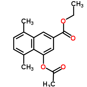 4-(乙酰基氧基)-5,8-二甲基-2-萘羧酸乙酯结构式_86509-92-4结构式