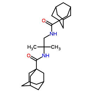 N-[1-(金刚烷-1-羰基氨基)-2-甲基-丙烷-2-基]金刚烷-1-羧酰胺结构式_86583-05-3结构式