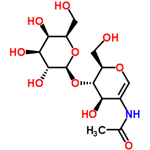 2-乙酰氨基-1,5-脱水-2-脱氧-4-O-beta-D-吡喃半乳糖基-D-阿拉伯糖-己-1-烯糖结构式_868264-13-5结构式