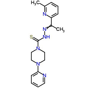 N-[1-(6-methylpyridin-2-yl)ethylideneamino]-4-pyridin-2-yl-piperazine-1-carbothioamide Structure,86919-59-7Structure