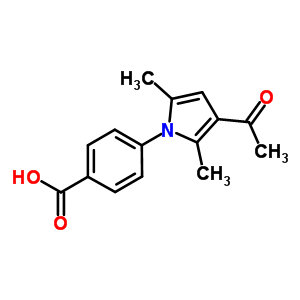 4-(3-乙酰基-2,5-二甲基-1H-吡咯-1-基)苯甲酸结构式_870540-39-9结构式