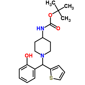 4-(Boc-amino)-1-[(2-hydroxyphenyl)(thiophen-2-yl)methyl]piperidine Structure,870703-80-3Structure