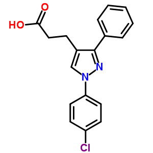 1-(4-Chlorophenyl)-3-phenylpyrazole-4-propionic acid Structure,870704-02-2Structure