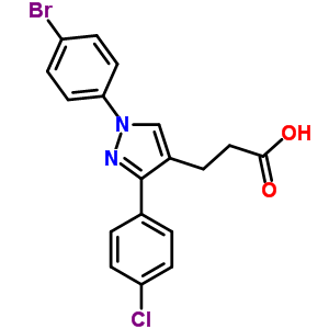 1-(4-Bromophenyl)-3-(4-chlorophenyl)pyrazole-4-propionic acid Structure,870704-03-3Structure