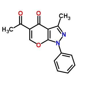 Pyrano[2,3-c]pyrazol-4(1h)-one,5-acetyl-3-methyl-1-phenyl- Structure,87100-91-2Structure