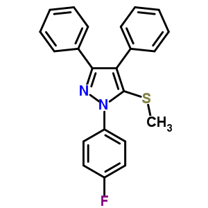 1-(4-氟苯基)-3,4-二苯基-5-甲基硫代-1H-吡唑结构式_871110-09-7结构式