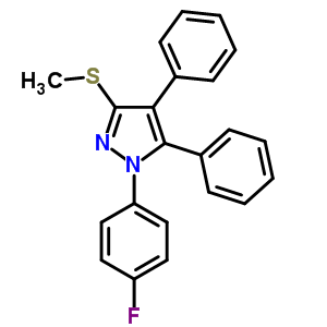 1-(4-氟苯基)-3-甲基硫代-4,5-二苯基-1H-吡唑结构式_871110-21-3结构式