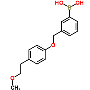 3-((4-(2-Methoxyethyl)phenoxy)methyl)phenylboronic acid Structure,871126-26-0Structure