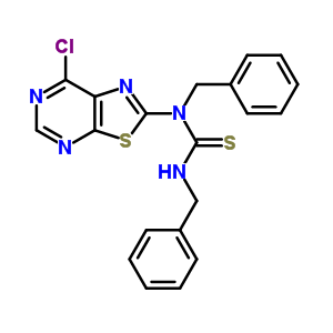 1,3-二苄基-1-(7-氯噻唑并[5,4-d]嘧啶-2-基)硫脲结构式_871266-88-5结构式