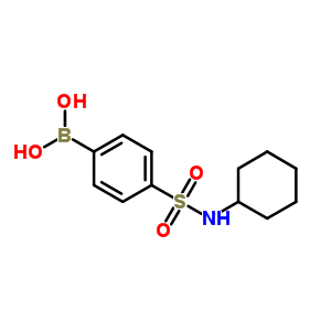 4-(N-环己基磺酰胺)苯硼酸结构式_871329-66-7结构式