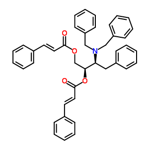 (2R,3s)-o,o-二肉桂酰基-3-二苄基氨基-4-苯基-1,2-丁二醇结构式_871948-90-2结构式