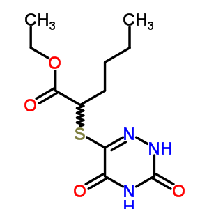 Ethyl 2-[(3,5-dioxo-2h-1,2,4-triazin-6-yl)sulfanyl]hexanoate Structure,87202-56-0Structure