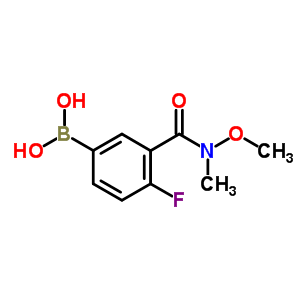 4-Fluoro-3-(methoxy(methyl)carbamoyl)phenylboronic acid Structure,874290-69-4Structure