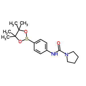 4-(吡咯烷羰基氨基)苯硼酸频那醇酯结构式_874290-95-6结构式