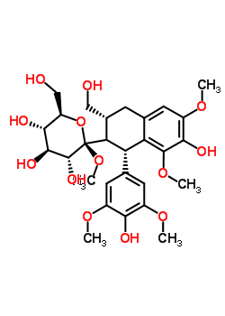 (+)-南烛木树脂酚 9’-O-葡萄糖甙结构式_87585-32-8结构式