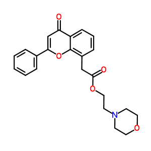 2-Morpholin-4-ylethyl 2-(4-oxo-2-phenyl-chromen-8-yl)acetate Structure,87626-58-2Structure