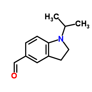 1-异丙基-2,3-二氢-1H-吲哚-5-甲醛结构式_876710-70-2结构式