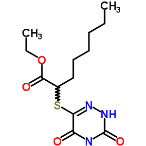 Ethyl 2-[(3,5-dioxo-2h-1,2,4-triazin-6-yl)sulfanyl]octanoate Structure,87733-47-9Structure