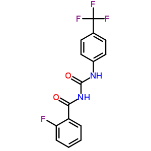 2-Fluoro-n-[[4-(trifluoromethyl)phenyl]carbamoyl]benzamide Structure,88011-76-1Structure