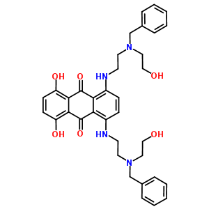 9,10-Anthracenedione,1,4-dihydroxy-5,8-bis[[2-[(2-hydroxyethyl)(phenylmethyl)amino]ethyl]amino]- Structure,88193-02-6Structure