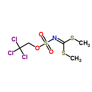 S,S-二甲基 N-(2,2,2-三氯乙氧基磺酰基)甲酰亚胺连二硫酸酯结构式_882739-46-0结构式