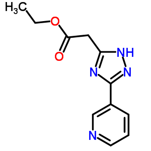 Ethyl 2-[3-(3-pyridyl)-1h-1,2,4-triazol-5-yl]acetate Structure,883290-90-2Structure