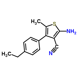 2-氨基-4-(4-乙基苯基)-5-甲基噻吩-3-甲腈结构式_884497-32-9结构式