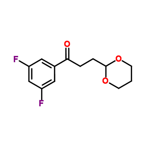 3,5-Difluoro-3-(1,3-dioxan-2-yl)propiophenone Structure,884504-29-4Structure