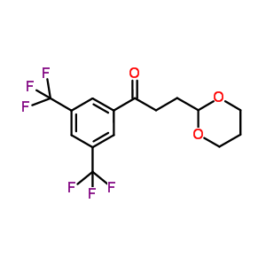 Bis-3,5-trifluoromethyl -3-(1,3-dioxan-2-yl)-propiophenone Structure,884504-38-5Structure