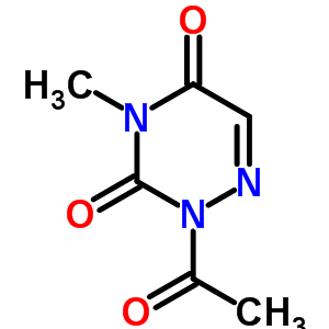 2-乙酰基-4-甲基-1,2,4-三嗪-3,5(2H,4H)-二酮结构式_88512-99-6结构式