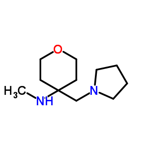 Methyl-(4-pyrrolidin-1-ylmethyl-tetrahydro-pyran-4-yl)-amine Structure,885951-12-2Structure