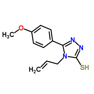 4-烯丙基-5-(4-甲氧基苯基)-4H-1,2,4-噻唑-3-硫醇结构式_88614-18-0结构式