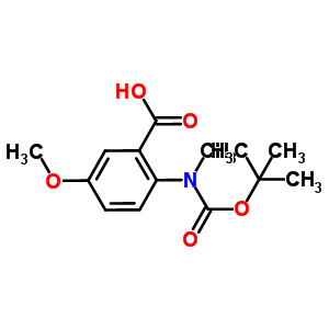 N-boc-n-methyl-5-methoxyanthranilic acid Structure,886362-08-9Structure