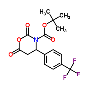 2,6-Dioxo-4-(4-trifluoromethyl-phenyl)-[1,3]oxazinane-3-carboxylic acid tert-butyl ester Structure,886362-59-0Structure