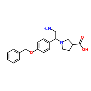 1-[2-aMino-1-(4-benzyloxy-phenyl)-ethyl]-pyrrolidine-3-carboxylic acid Structure,886363-97-9Structure